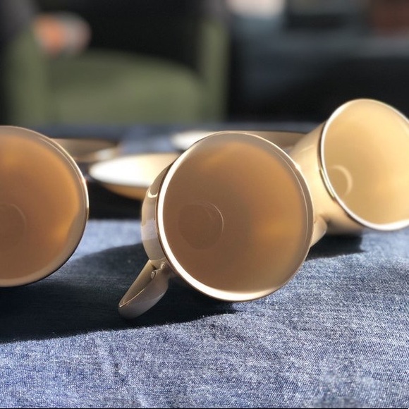 7 Lenox URBAN LIGHTS Cups - Very Elegant Black Bands, Gold Trim - Picture 9 of 12